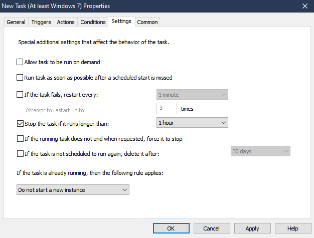 Create scheduled task for all users step 5
